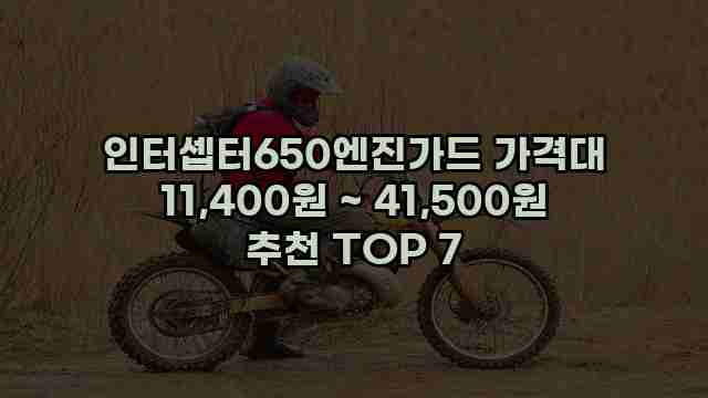 인터셉터650엔진가드 가격대 11,400원 ~ 41,500원 추천 TOP 7