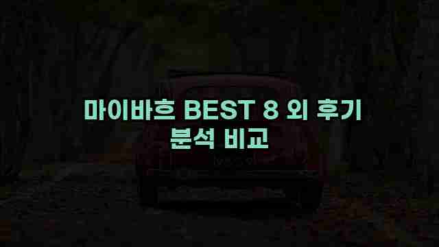  마이바흐 BEST 8 외 후기 분석 비교