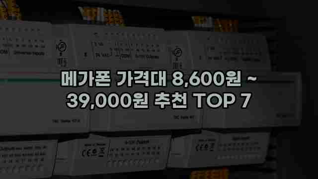 메가폰 가격대 8,600원 ~ 39,000원 추천 TOP 7