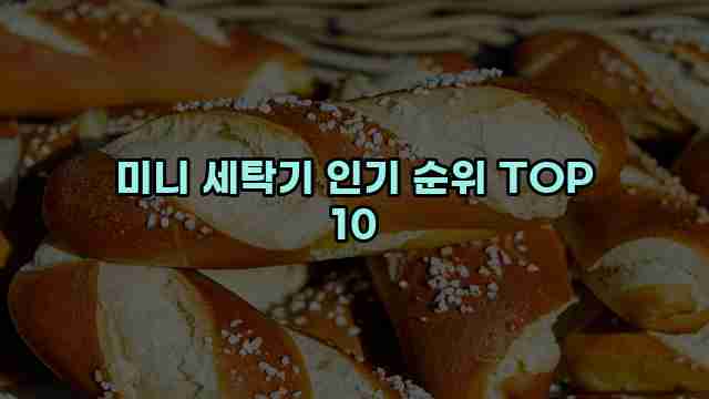 미니 세탁기 인기 순위 TOP 10