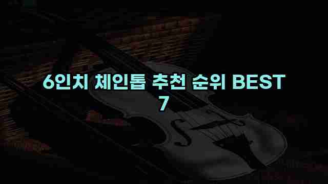 6인치 체인톱 추천 순위 BEST 7