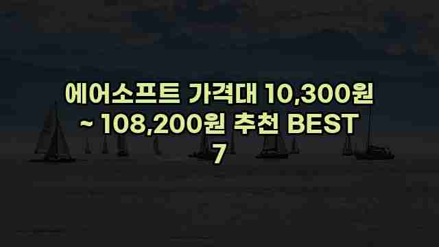 에어소프트 가격대 10,300원 ~ 108,200원 추천 BEST 7