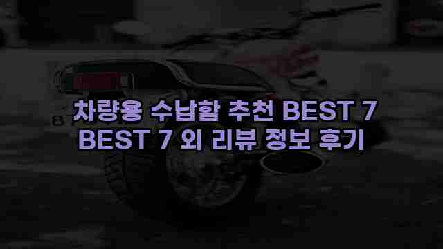  차량용 수납함 추천 BEST 7 BEST 7 외 리뷰 정보 후기