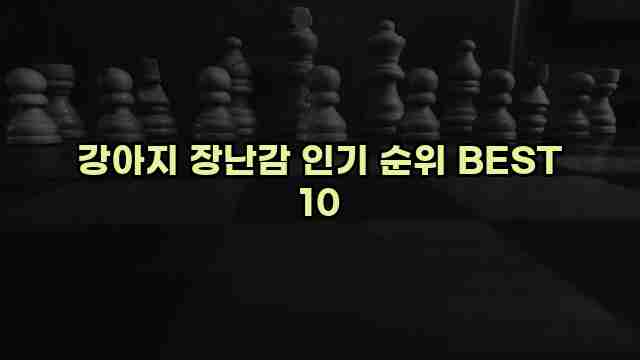 강아지 장난감 인기 순위 BEST 10