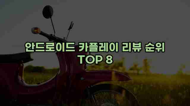 안드로이드 카플레이 리뷰 순위 TOP 8