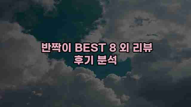  반짝이 BEST 8 외 리뷰 후기 분석