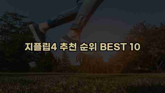 지플립4 추천 순위 BEST 10