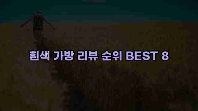 흰색 가방 리뷰 순위 BEST 8