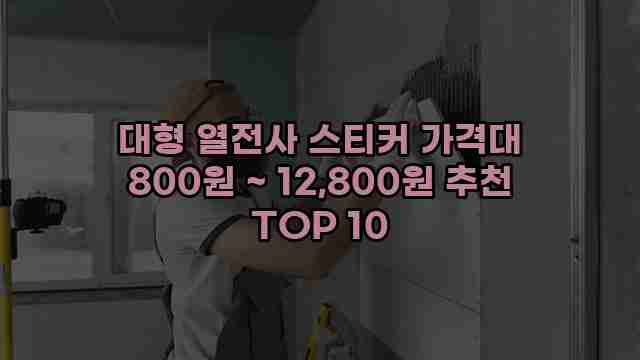 대형 열전사 스티커 가격대 800원 ~ 12,800원 추천 TOP 10