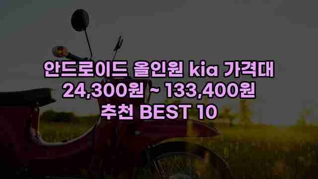 안드로이드 올인원 kia 가격대 24,300원 ~ 133,400원 추천 BEST 10