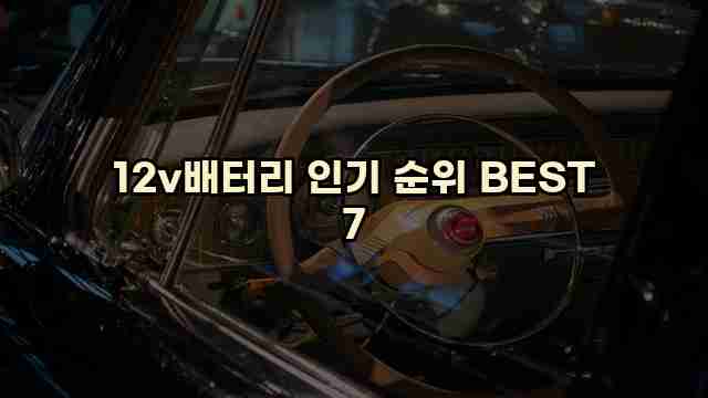 12v배터리 인기 순위 BEST 7