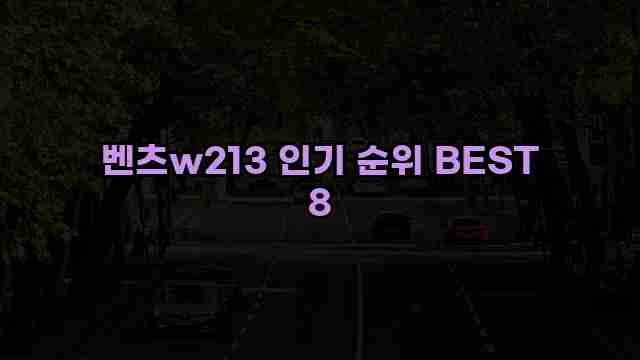 벤츠w213 인기 순위 BEST 8