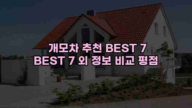  개모차 추천 BEST 7 BEST 7 외 정보 비교 평점