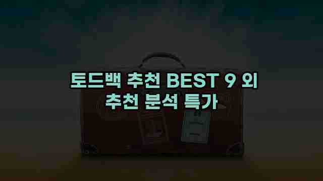  토드백 추천 BEST 9 외 추천 분석 특가