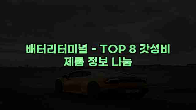 배터리터미널 - TOP 8 갓성비 제품 정보 나눔