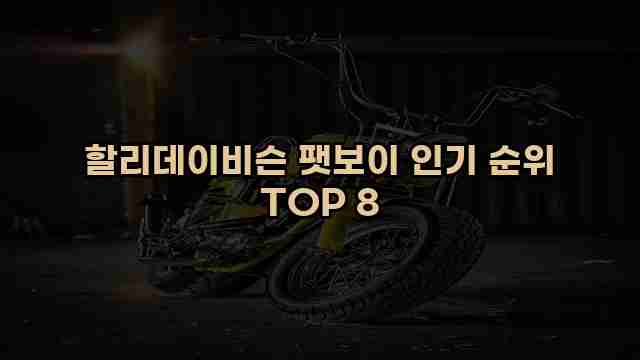 할리데이비슨 팻보이 인기 순위 TOP 8