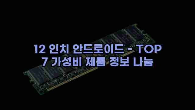 12 인치 안드로이드 - TOP 7 가성비 제품 정보 나눔