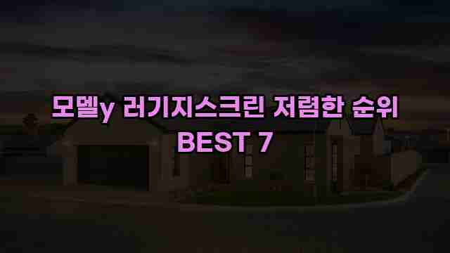 모델y 러기지스크린 저렴한 순위 BEST 7