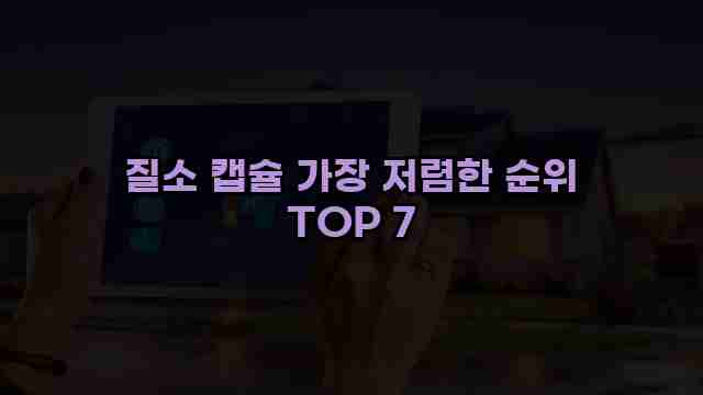 질소 캡슐 가장 저렴한 순위 TOP 7