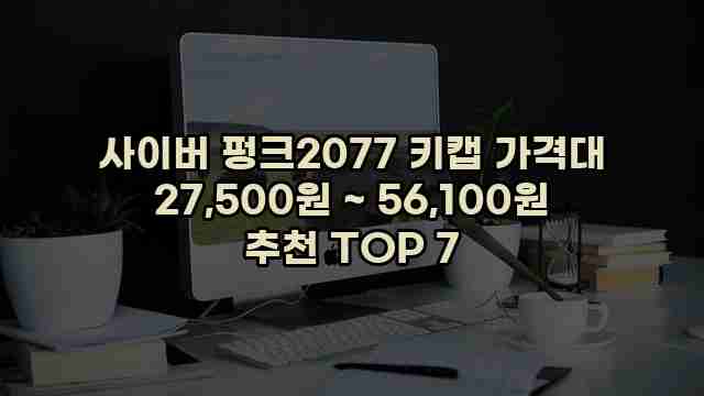 사이버 펑크2077 키캡 가격대 27,500원 ~ 56,100원 추천 TOP 7