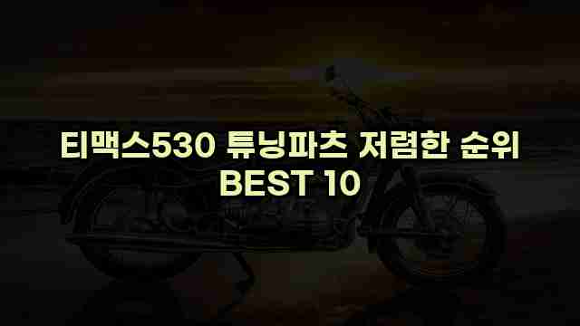 티맥스530 튜닝파츠 저렴한 순위 BEST 10