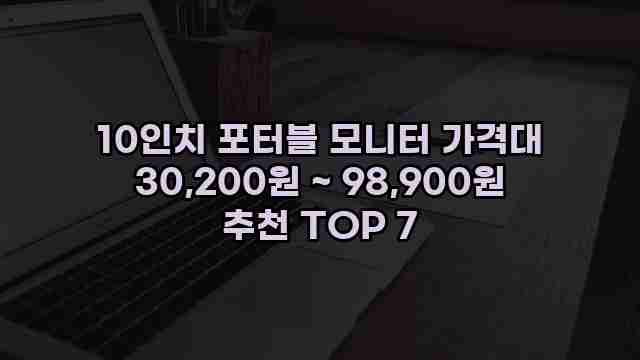 10인치 포터블 모니터 가격대 30,200원 ~ 98,900원 추천 TOP 7