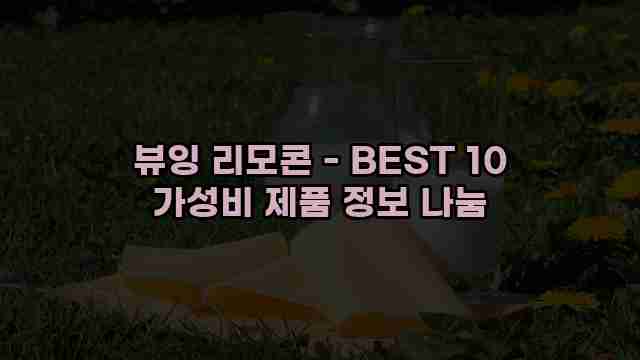 뷰잉 리모콘 - BEST 10 가성비 제품 정보 나눔