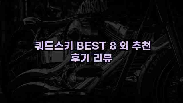  쿼드스키 BEST 8 외 추천 후기 리뷰