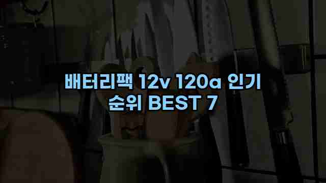 배터리팩 12v 120a 인기 순위 BEST 7