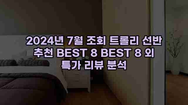 2024년 7월 조회 트롤리 선반 추천 BEST 8 BEST 8 외 특가 리뷰 분석