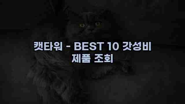 캣타워 - BEST 10 갓성비 제품 조회