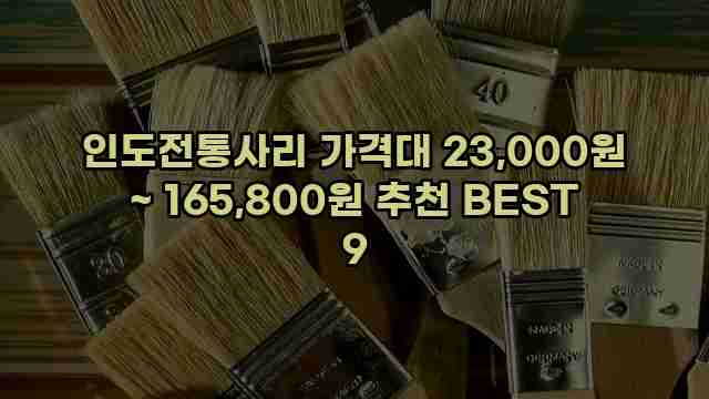 인도전통사리 가격대 23,000원 ~ 165,800원 추천 BEST 9