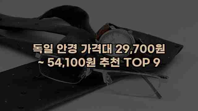 독일 안경 가격대 29,700원 ~ 54,100원 추천 TOP 9