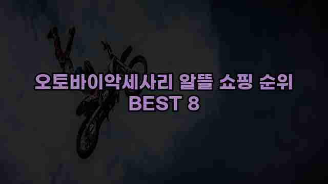 오토바이악세사리 알뜰 쇼핑 순위 BEST 8