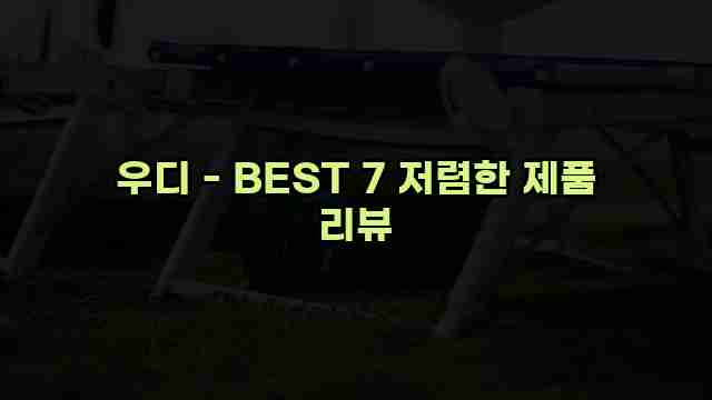 우디 - BEST 7 저렴한 제품 리뷰