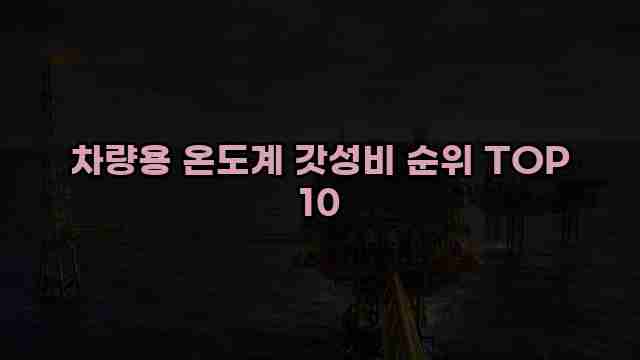 차량용 온도계 갓성비 순위 TOP 10