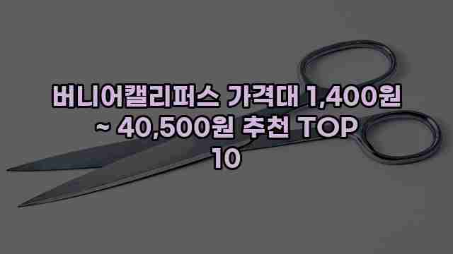 버니어캘리퍼스 가격대 1,400원 ~ 40,500원 추천 TOP 10