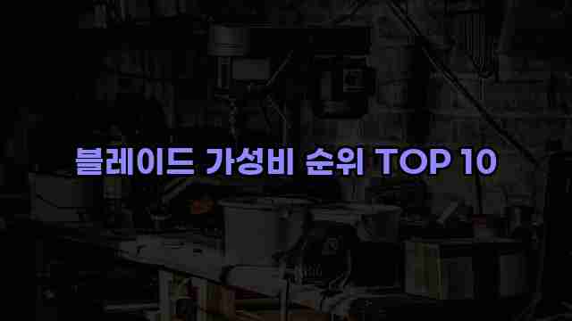 블레이드 가성비 순위 TOP 10