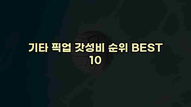 기타 픽업 갓성비 순위 BEST 10