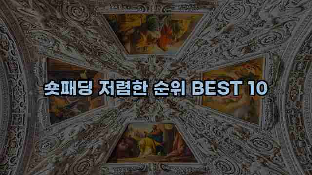 숏패딩 저렴한 순위 BEST 10