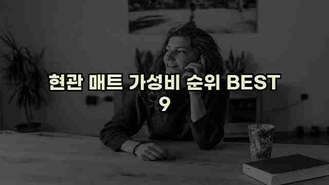 현관 매트 가성비 순위 BEST 9