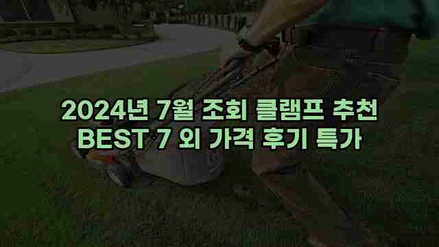 2024년 7월 조회 클램프 추천 BEST 7 외 가격 후기 특가