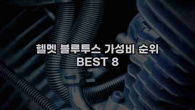 헬멧 블루투스 가성비 순위 BEST 8