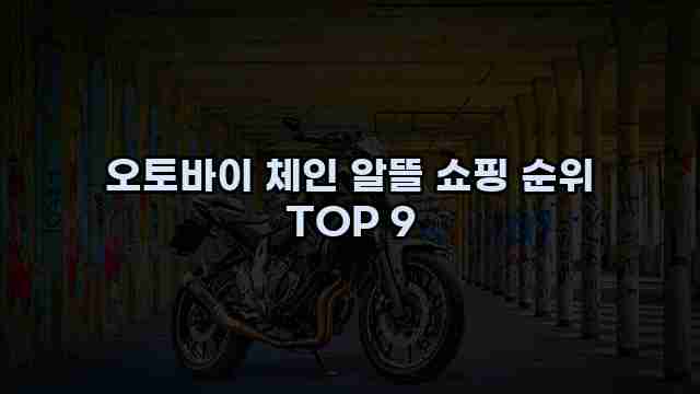 오토바이 체인 알뜰 쇼핑 순위 TOP 9