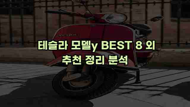  테슬라 모델y BEST 8 외 추천 정리 분석