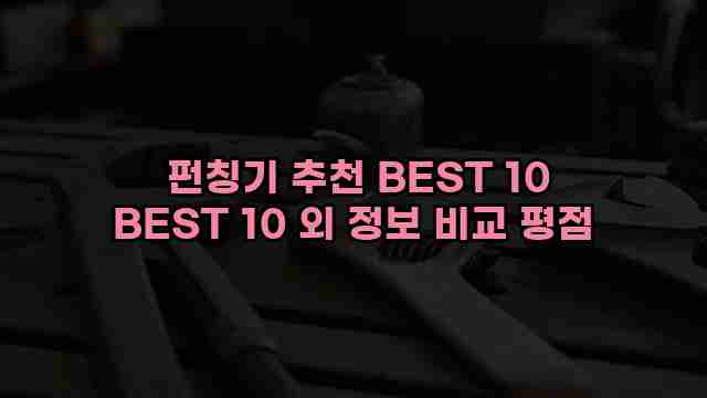  펀칭기 추천 BEST 10 BEST 10 외 정보 비교 평점