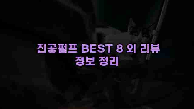  진공펌프 BEST 8 외 리뷰 정보 정리