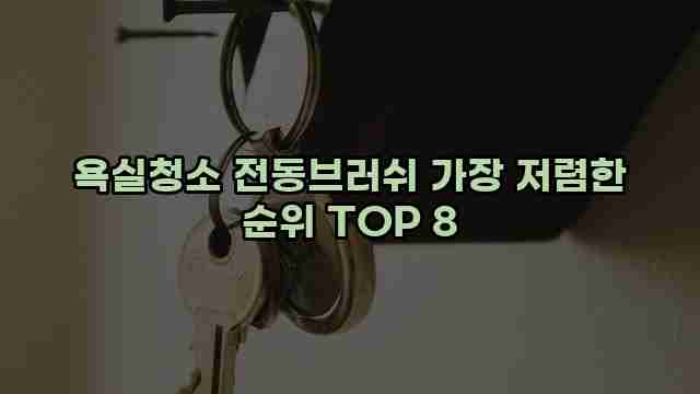 욕실청소 전동브러쉬 가장 저렴한 순위 TOP 8