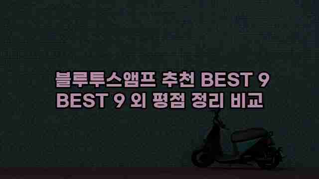  블루투스앰프 추천 BEST 9 BEST 9 외 평점 정리 비교