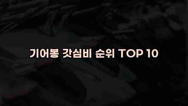 기어봉 갓심비 순위 TOP 10